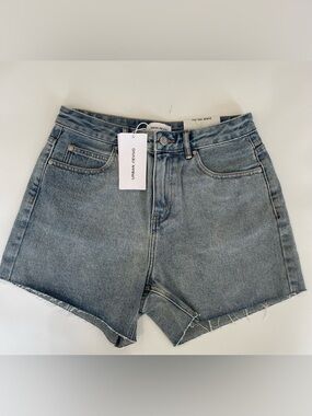 Urban Revivo High-Rise Washed Blue Denim Shorts Size 27